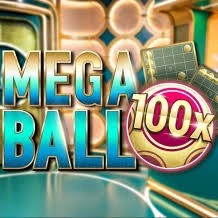 Live Dealer logo of Mega Ball 100x from Evolution at Robocat